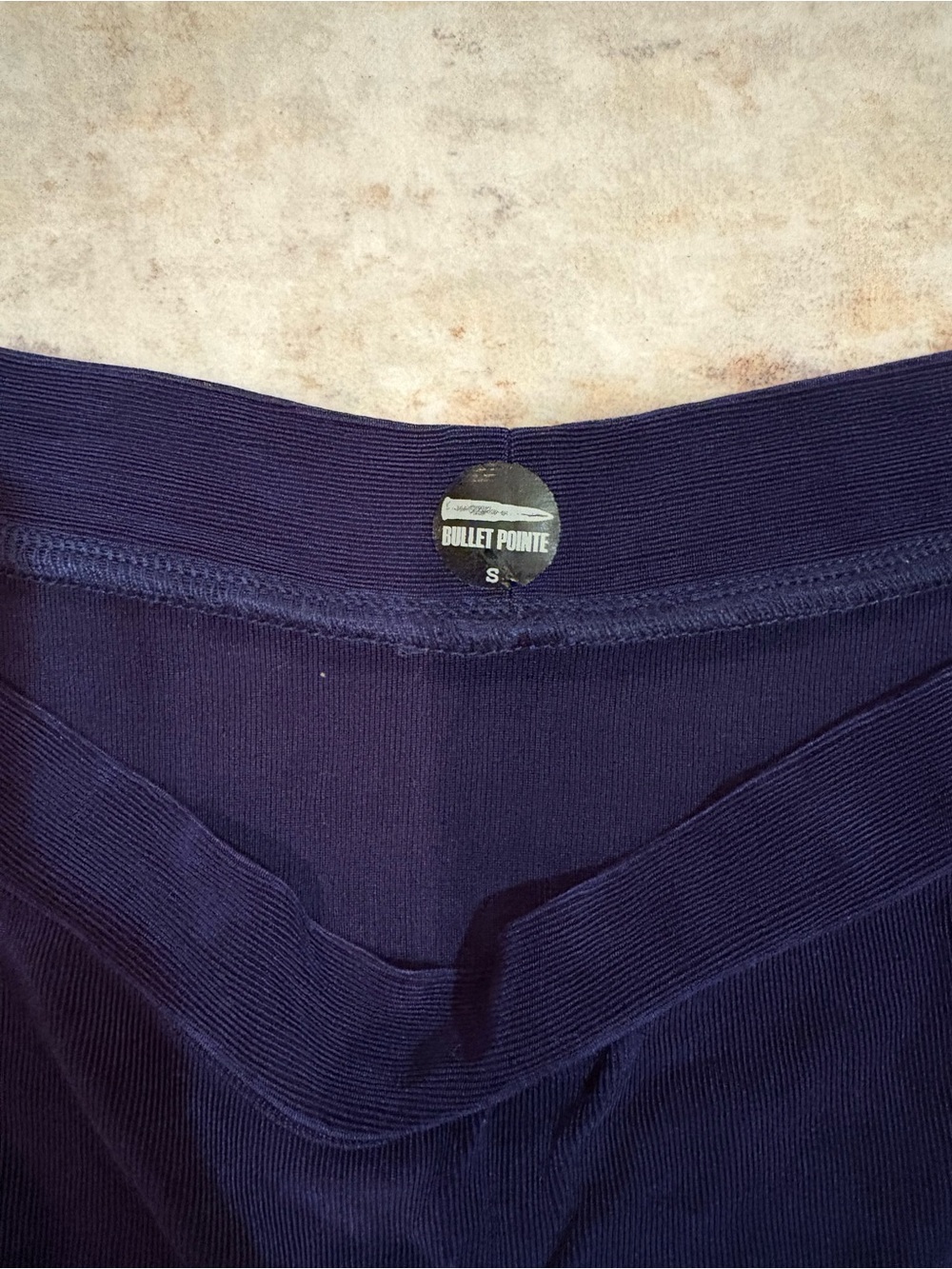 Bullet Pointe Navy Ribbed Skirt - Picture 2 of 4